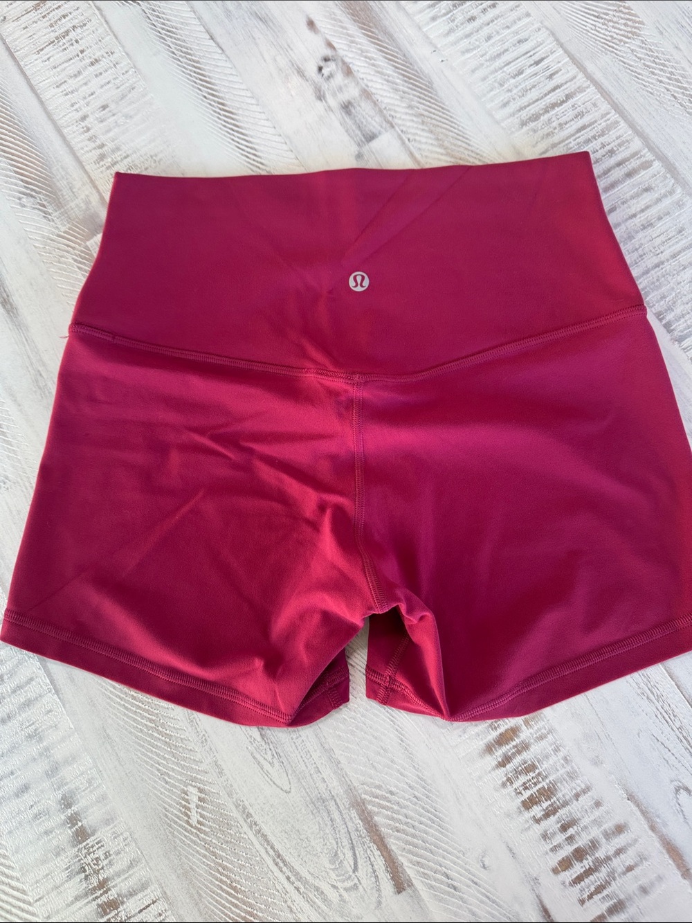 lululemon athletica Women’s High-Rise Bike Shorts — Raspberry